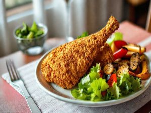 Frango Frito à Brasileira Low Carb
