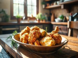 Frango Frito Crocante Low Carb com Ervas