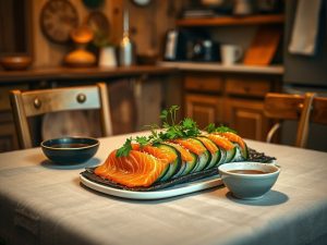 Sushi Brasileiro Low Carb com Abacate e Salmão