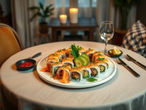 Sushi Brasileiro de Abacate e Salmão