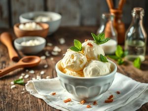 Sorvete de Coco com Leite Condensado