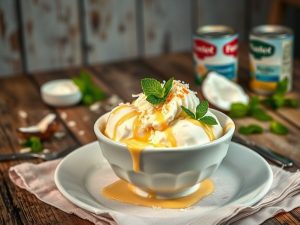 Sorvete de Coco com Leite Condensado