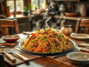 Arroz Carreteiro Low Carb com Carne Seca