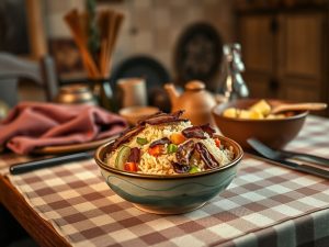 Arroz Carreteiro Low Carb com Carne Seca