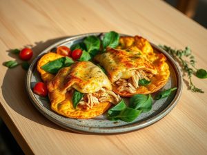 Esfiha Aberta de Frango com Queijo Low Carb