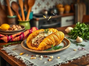 Esfiha Aberta de Frango com Requeijão Low Carb