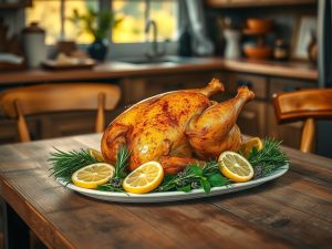 Frango Assado com Ervas e Limão