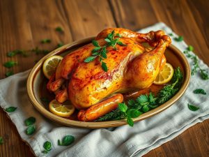 Frango Assado com Ervas e Limão