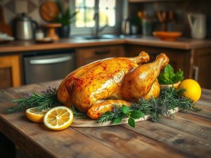 Frango Assado com Ervas e Limão