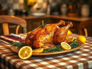 Frango Assado com Ervas e Limão