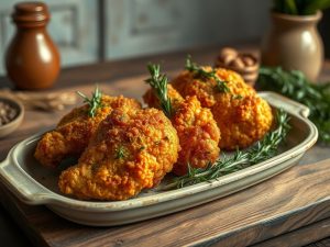 Frango a Passarinho Crocante com Ervas
