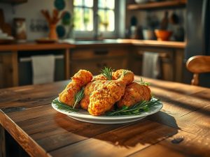 Frango a Passarinho Integral com Ervas Aromáticas