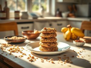 Cookies de Aveia e Banana Saudáveis