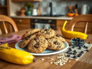 Cookie de Aveia e Banana com Chocolate