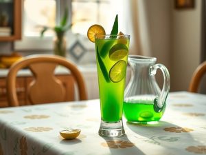 Suco de Babosa Refrescante com Limão e Gengibre