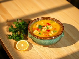 Sopa de Conchinha Tropical